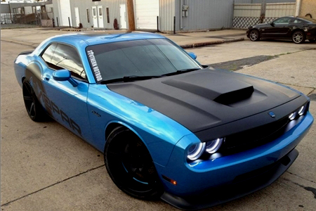 BMC Fiberglass Ram Air Hood 08-up Dodge Challenger - Click Image to Close